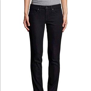 Mossimo Straight Stretch Black Mid-Rise Jeans